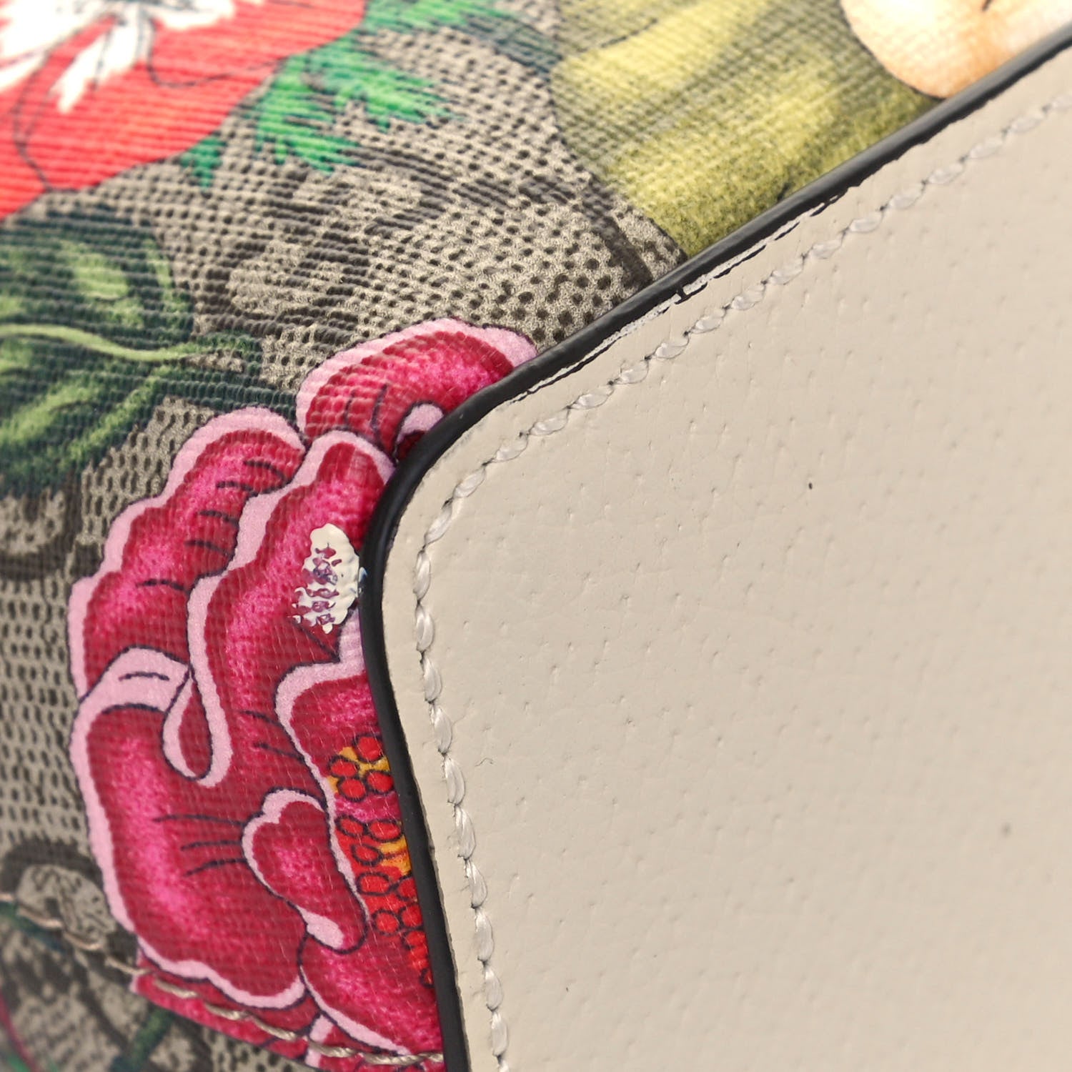 Gucci GG Supreme Monogram Flora Web GG Small Ophidia Dome Shoulder Bag White 9 of 12