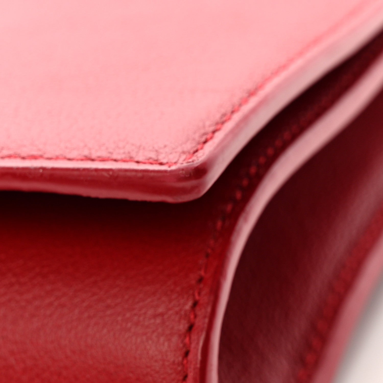 Saint Laurent Calfskin Monogram Large Belle De Jour Clutch Red 7 of 9