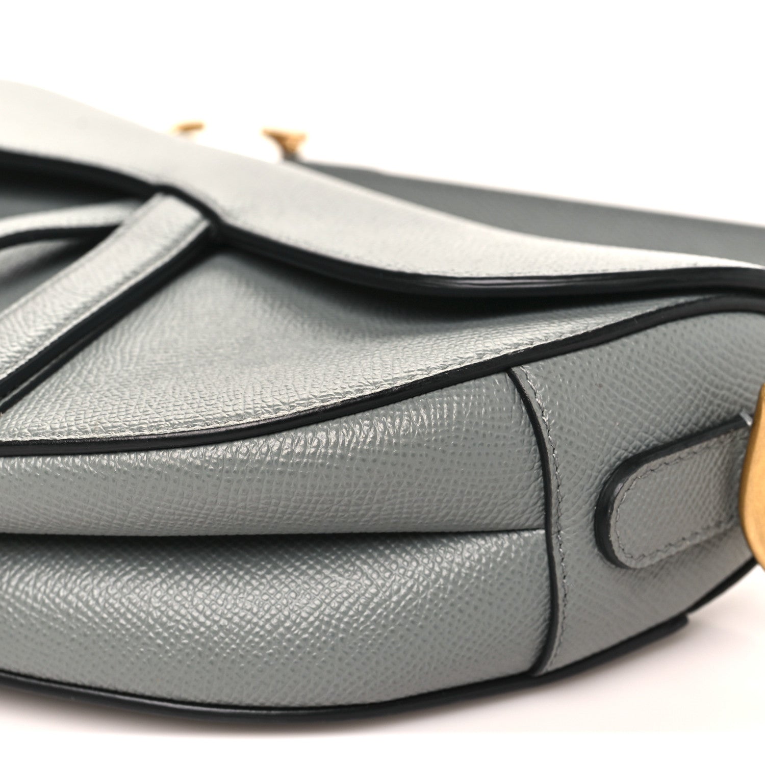 Christian Dior Grained Calfskin Saddle Bag Grey Stone 1870703
