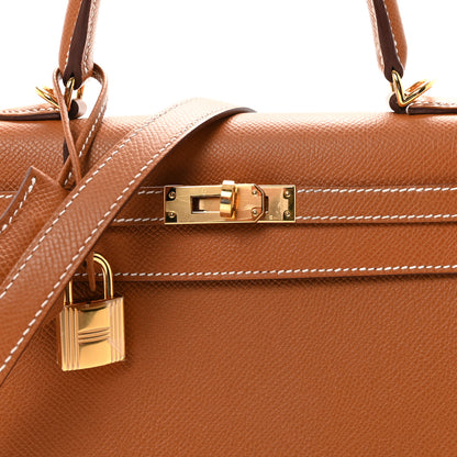 Hermes Epsom Kelly Sellier 25 Gold 8 of 11
