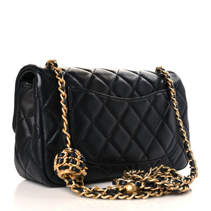Chanel Lambskin Quilted Mini Rectangular Pearl Crush Flap Black 3 of 9