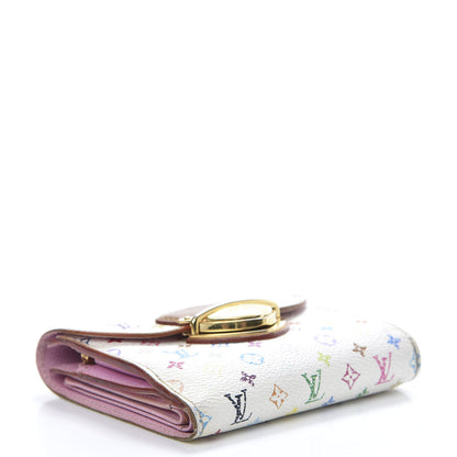 Louis Vuitton Monogram Multicolor Joey Wallet White Litchi 4 of 14