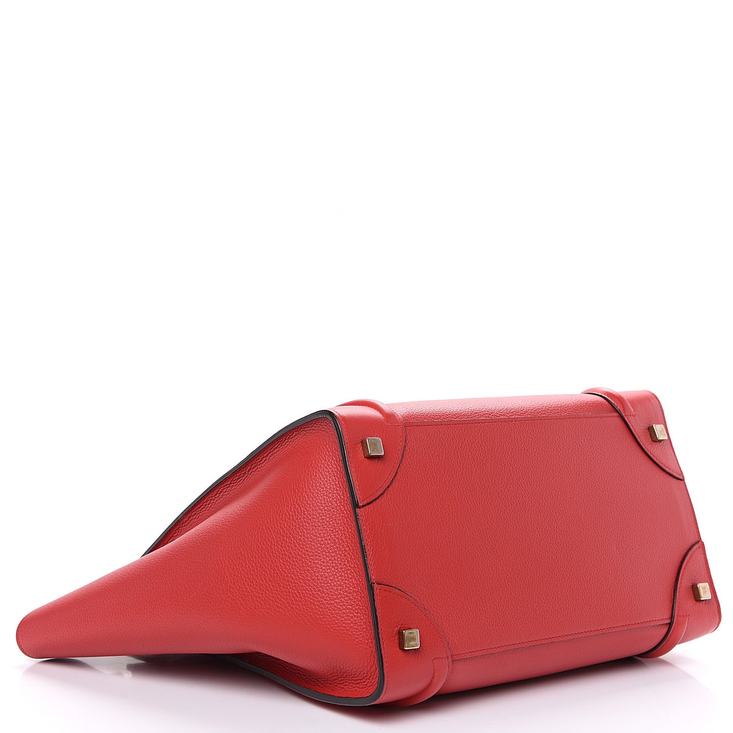 Drummed Calfskin Mini Luggage Coquelicot