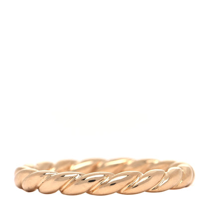 David Yurman 18K Yellow Gold 2.7mm Pave Flex Ring 49 4.75 1 of 4