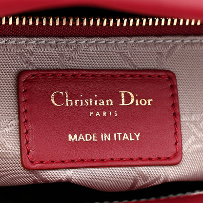 Christian Dior Lambskin Cannage Small Lucky Badges My Lady Dior Red 6 of 12