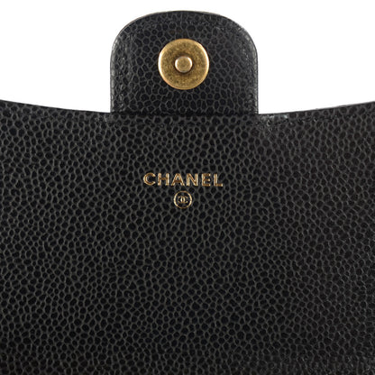 Chanel Caviar Quilted Wallet With Chain Black 7 of 9