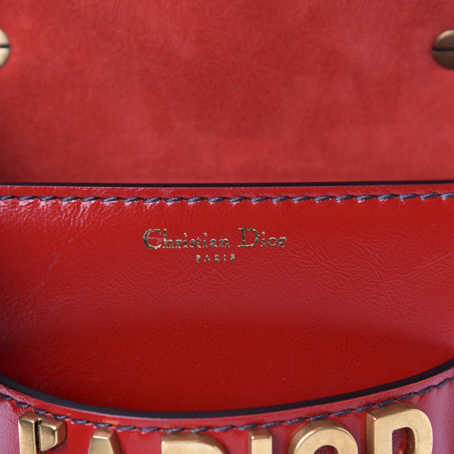 Christian Dior Calfskin Mini J'Adior Chain Flap Bag Spicy Red 8 of 9