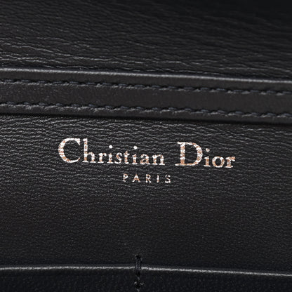Christian Dior Metallic Grained Calfskin Diorama Wallet on Chain Pouch Silver 6 of 11