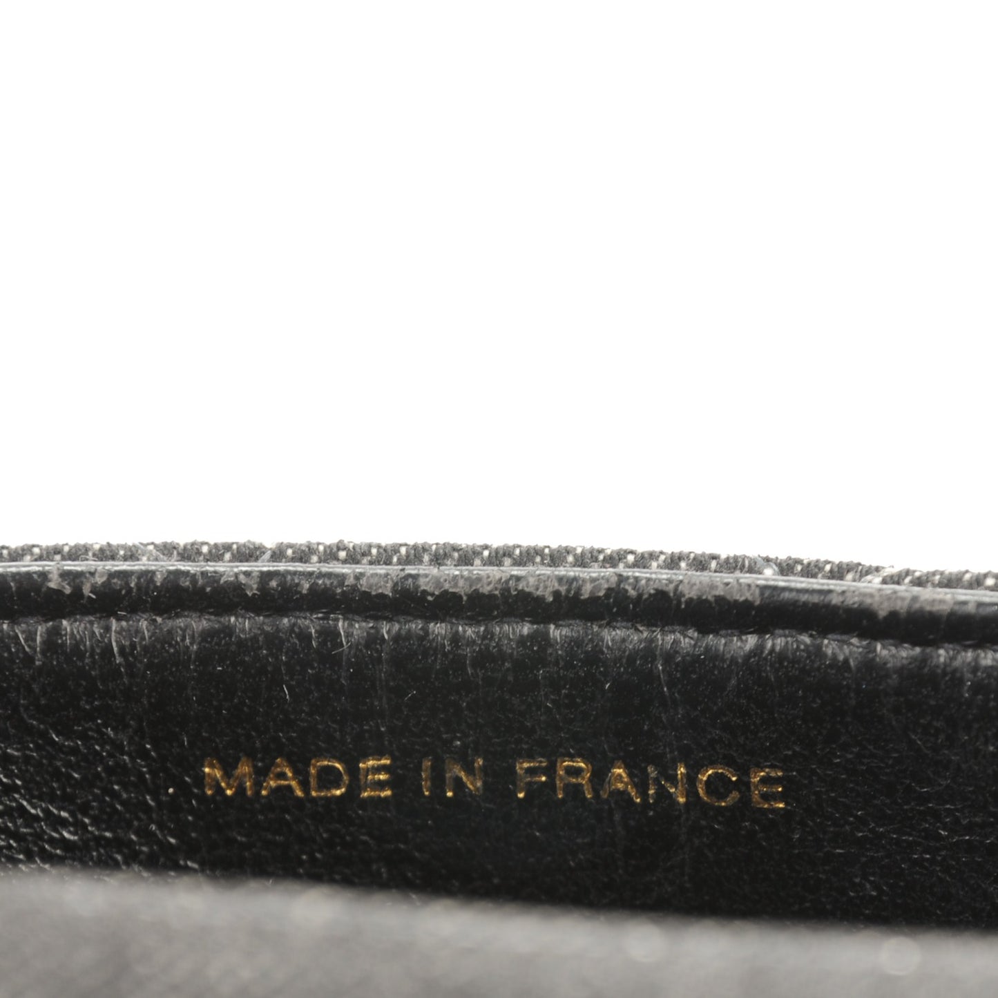 Denim Quilted Mini Square Flap Black