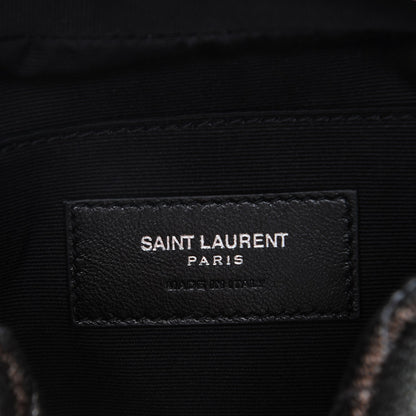 Saint Laurent Metallic Grain De Poudre Y Quilted Monogram Mini Loulou Camera Bag Gun Metal 7 of 7