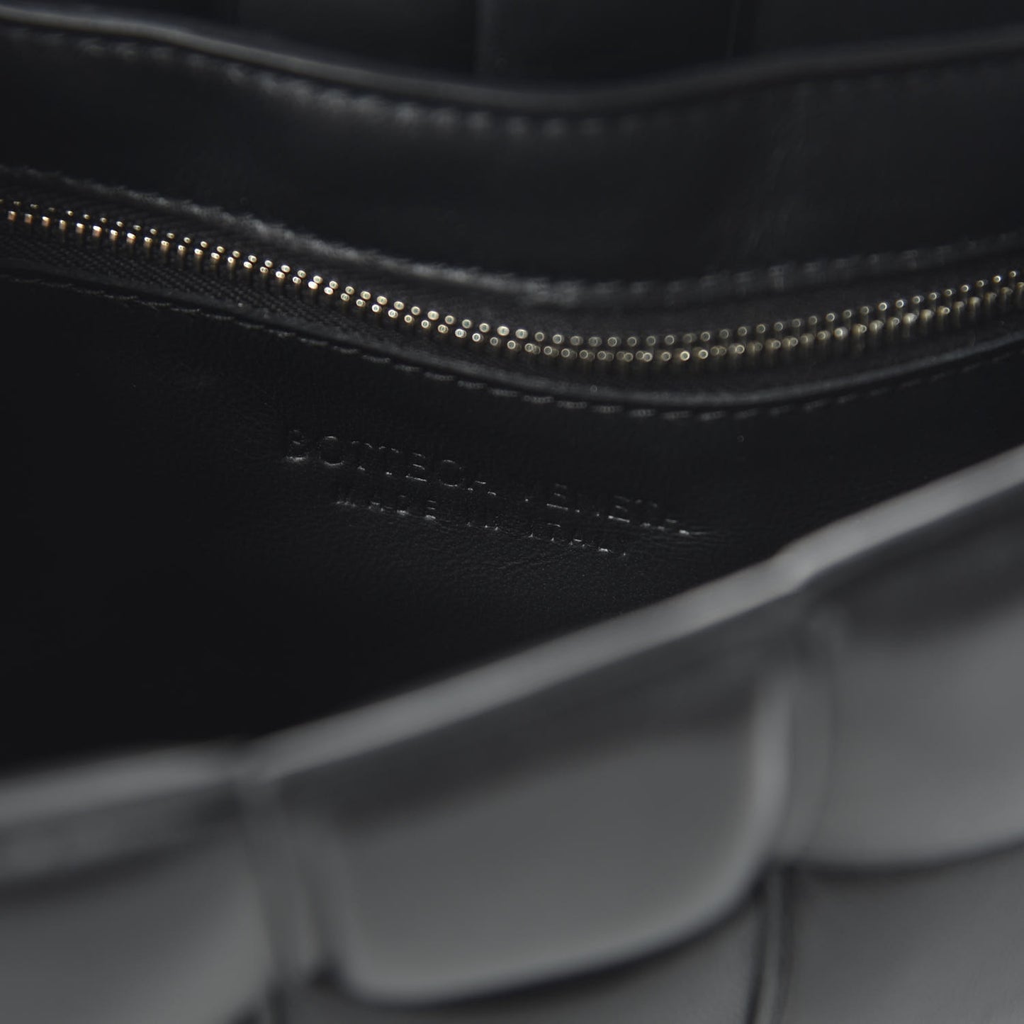 Nappa Maxi Intreccio Padded Cassette Crossbody Bag Black