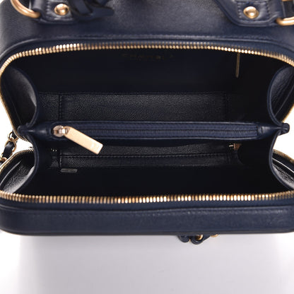Chanel Caviar Quilted Medium CC Filigree Vanity Case Navy 5 of 8