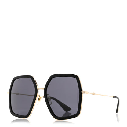 Gucci Acetate Oversize Square Frame GG0106S Sunglasses Black 1 of 8