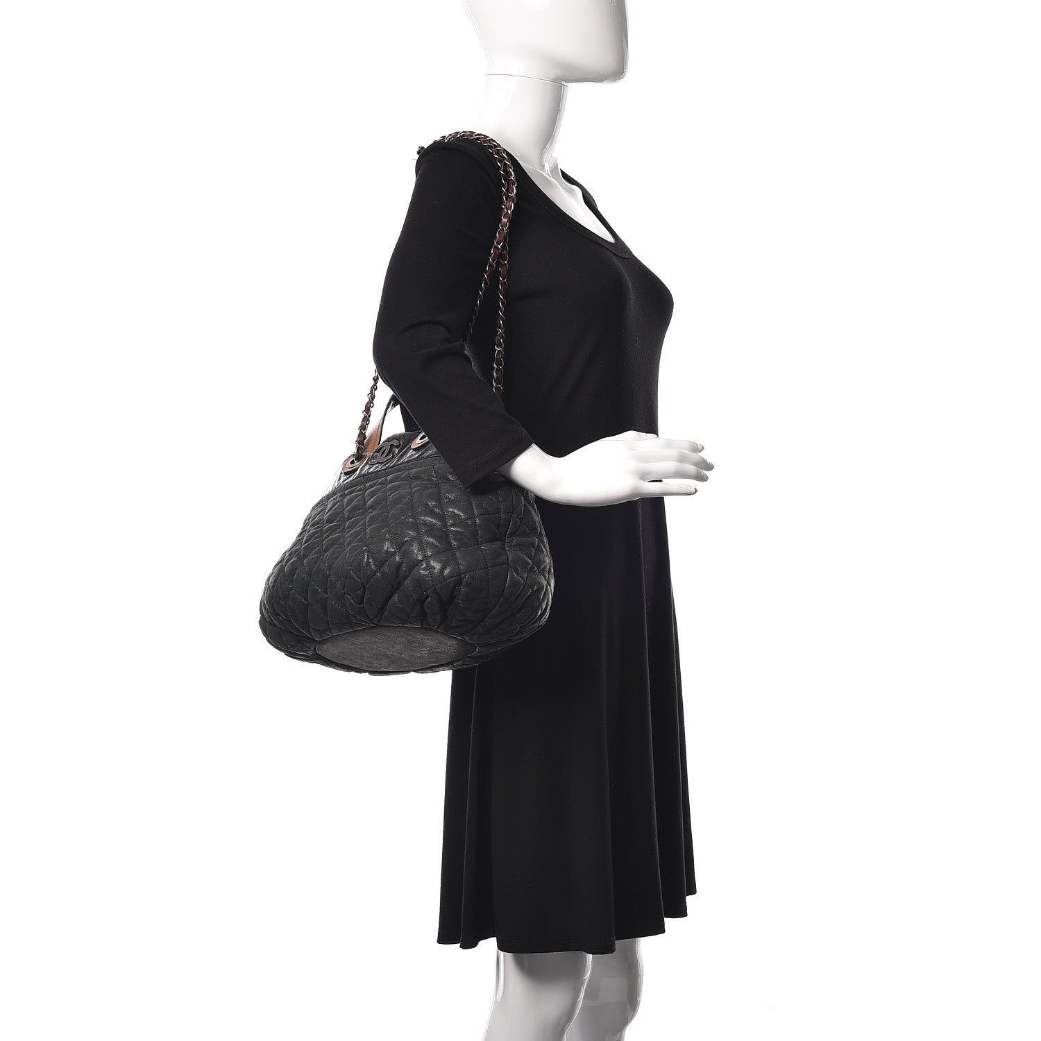 Chanel Iridescent Calfskin Small In the Mix Tote Dark Green 2 of 12