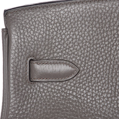 Hermes Taurillon Clemence Birkin 35 Etain 10 of 41