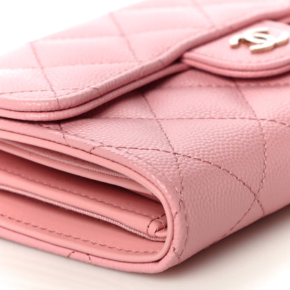 Chanel Caviar Quilted Medium Flap Wallet Pink 15 of 23