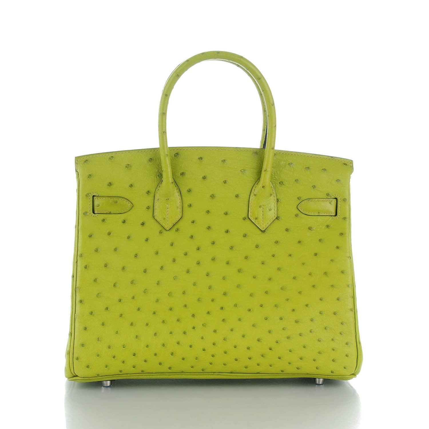 Hermes Ostrich Birkin 30 Vert Anis 6 of 25