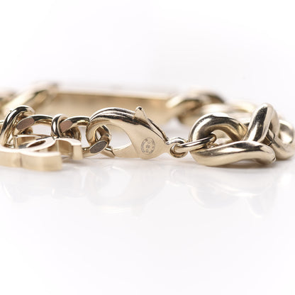 Chanel Crystal Chain CC Bracelet Gold 4 of 5