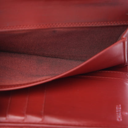 Chanel Caviar Quilted Large Flap Wallet Dark Red 15 of 24