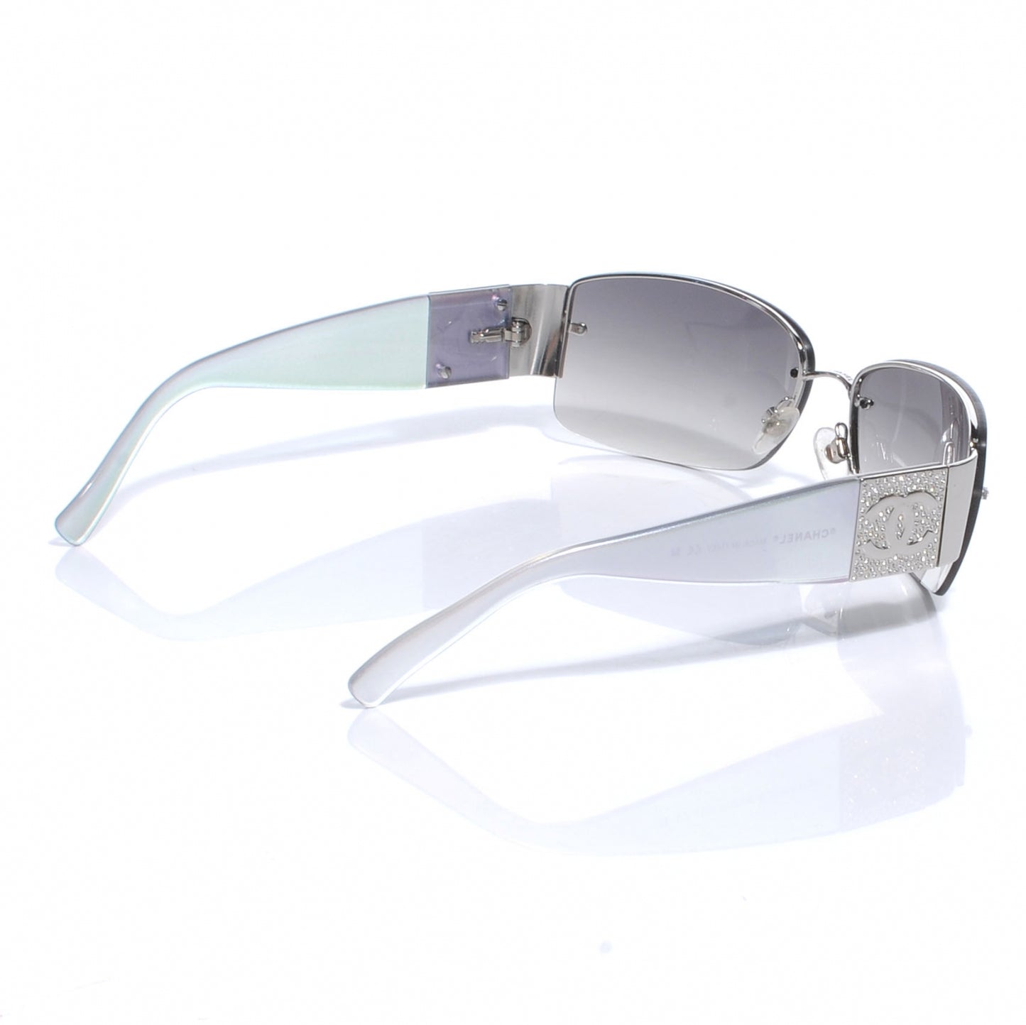 Crystal CC Logo Sunglasses 4117 B Light Blue