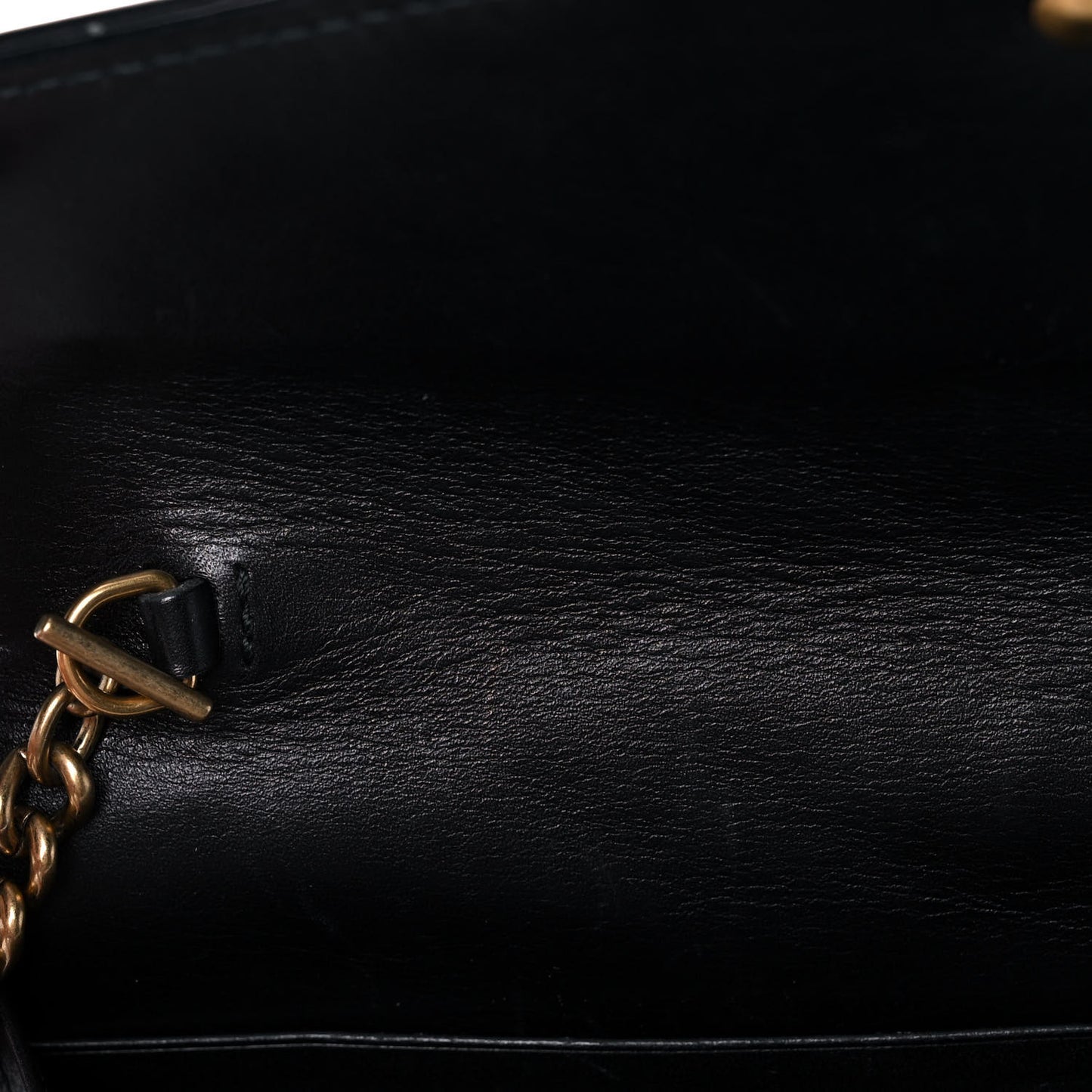 Calfskin Matelasse GG Marmont Chain Wallet Black