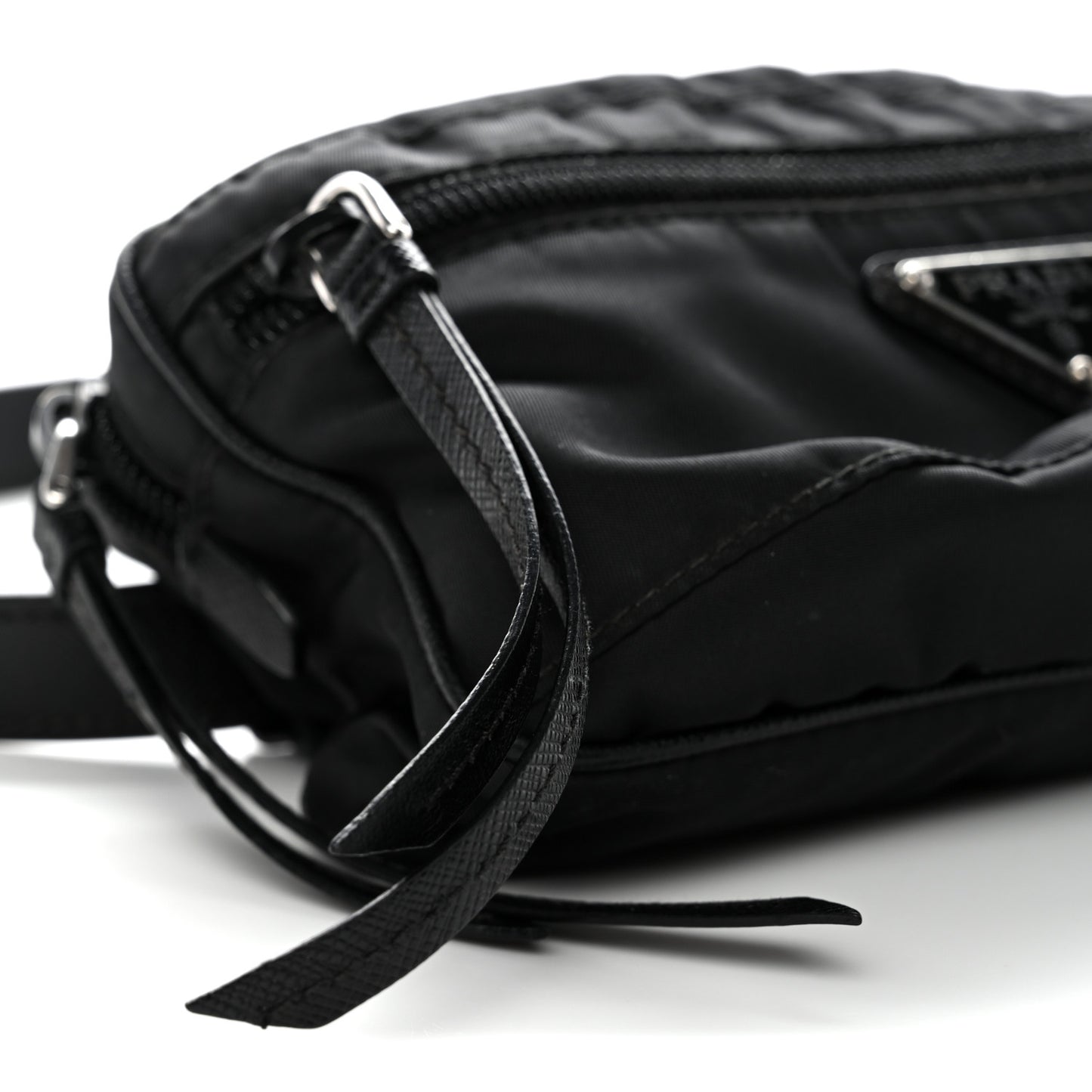 Tessuto Nylon Saffiano Belt Bag Black