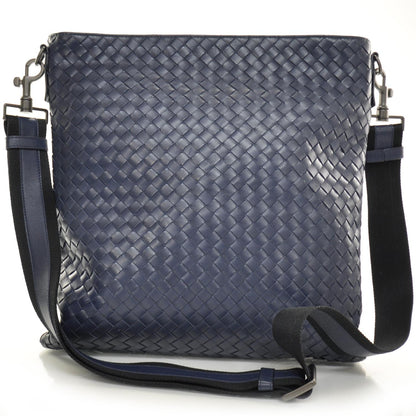 Bottega Veneta Nappa Intrecciato Messenger Bag Navy Blue 4 of 9