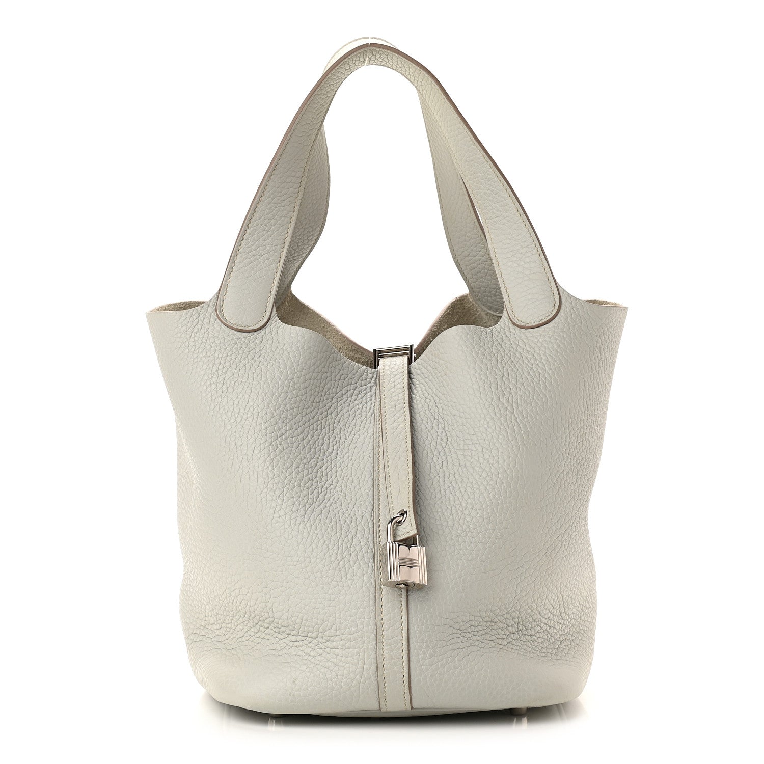 Hermes Taurillon Clemence Picotin Lock 22 MM Gris Perle 1 of 8