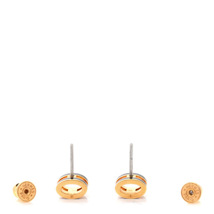 Hermes Gold Lacquered Pop H Earrings Black 3 of 6