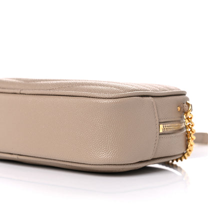 Saint Laurent Grain De Poudre Matelasse Monogram Mini Lou Camera Bag Dark Beige 9 of 10