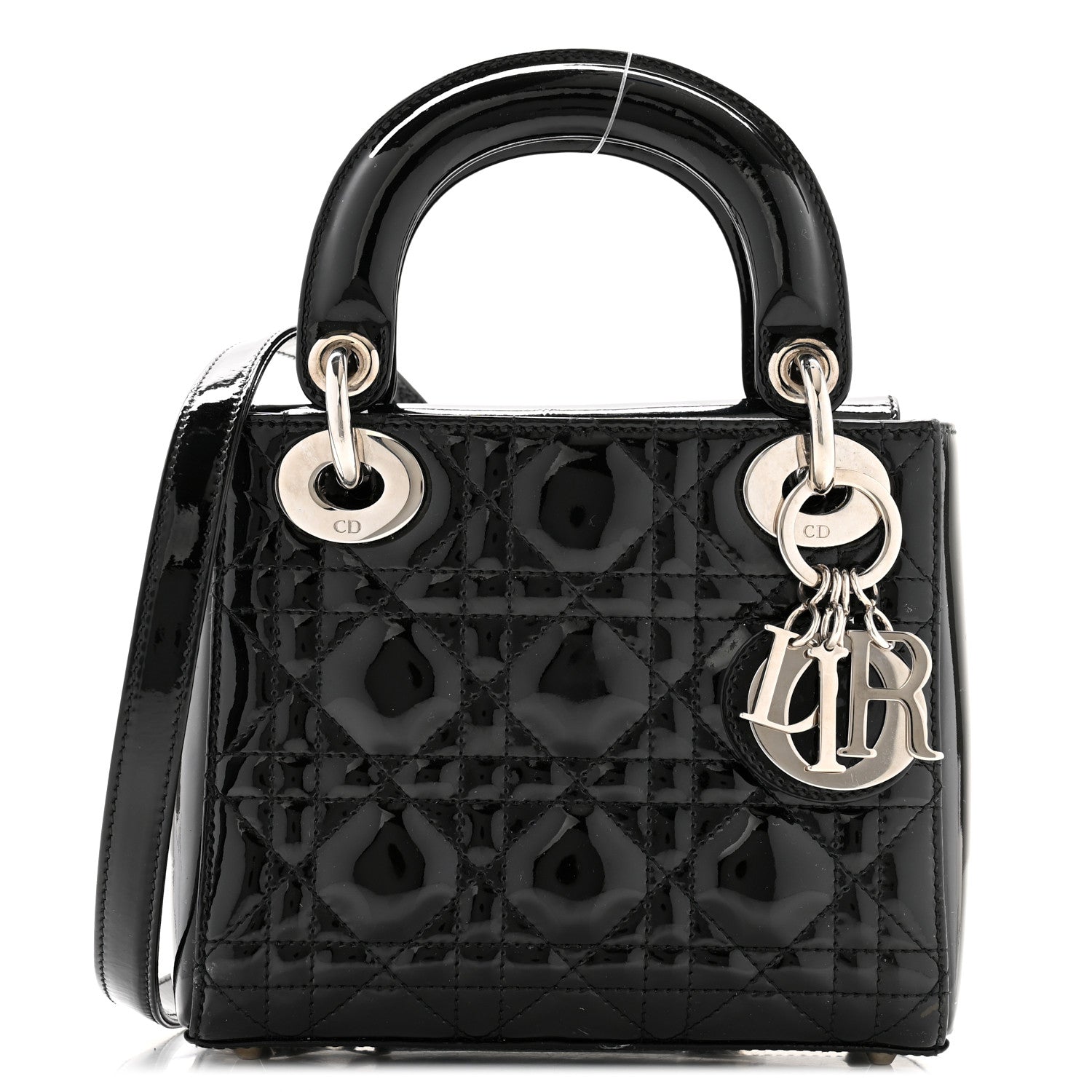 Christian Dior Patent Cannage Mini Lady Dior Black 1 of 11