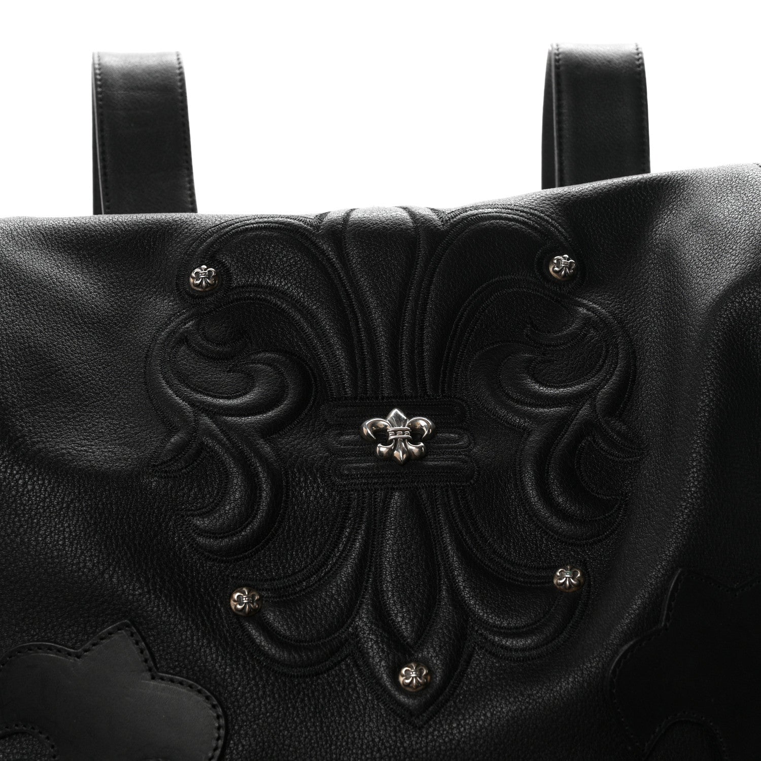 Chrome Hearts Calfskin Cross Patch Feurknee Backpack  Black 6 of 8