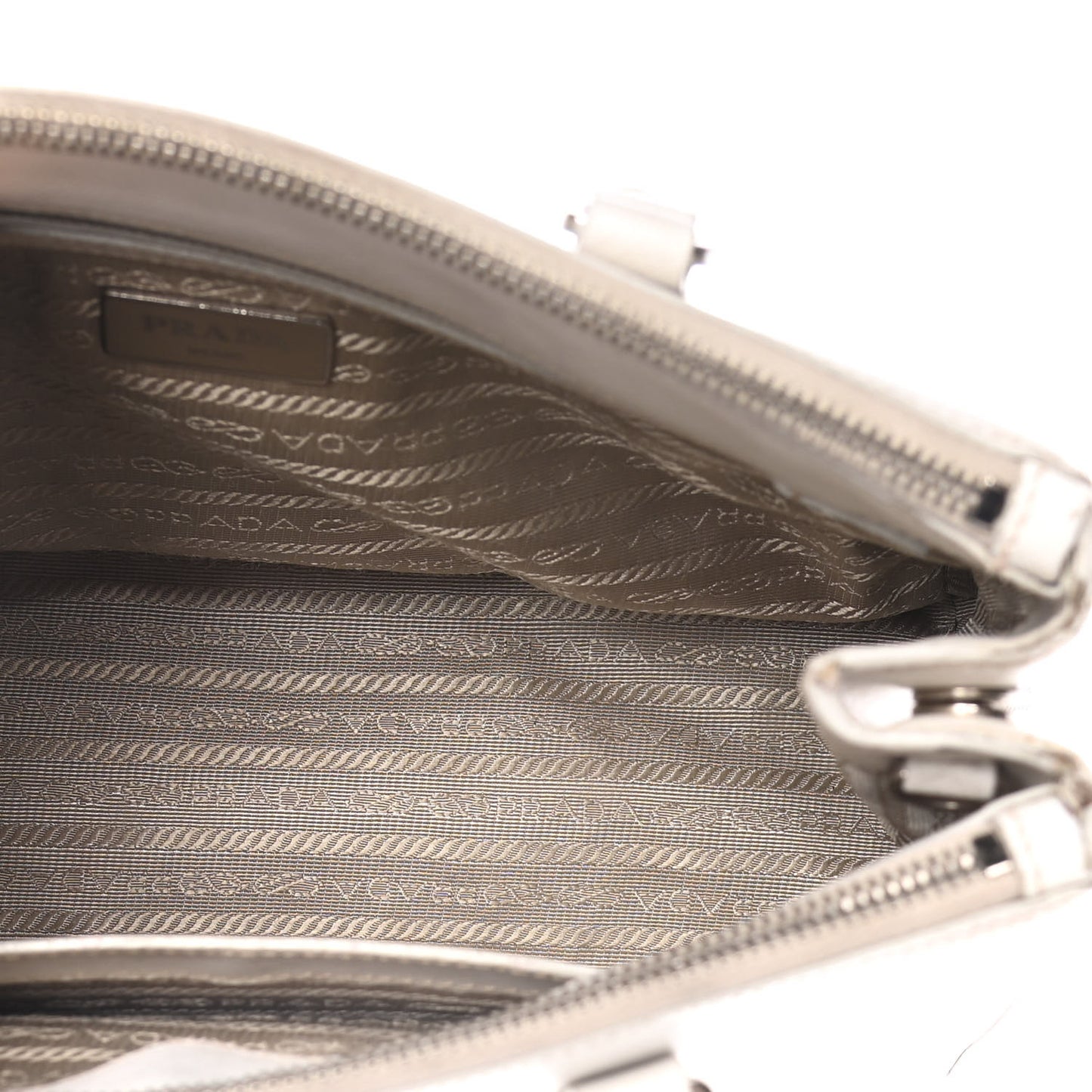 Saffiano Small Galleria Double Zip Tote Talco