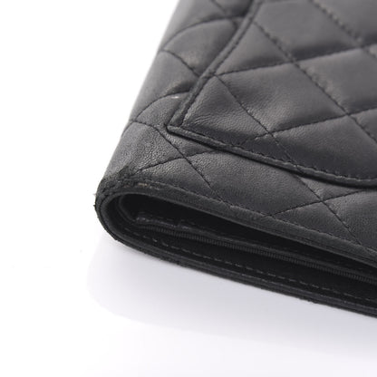 Chanel Lambskin Quilted Yen Wallet Black 9 of 14