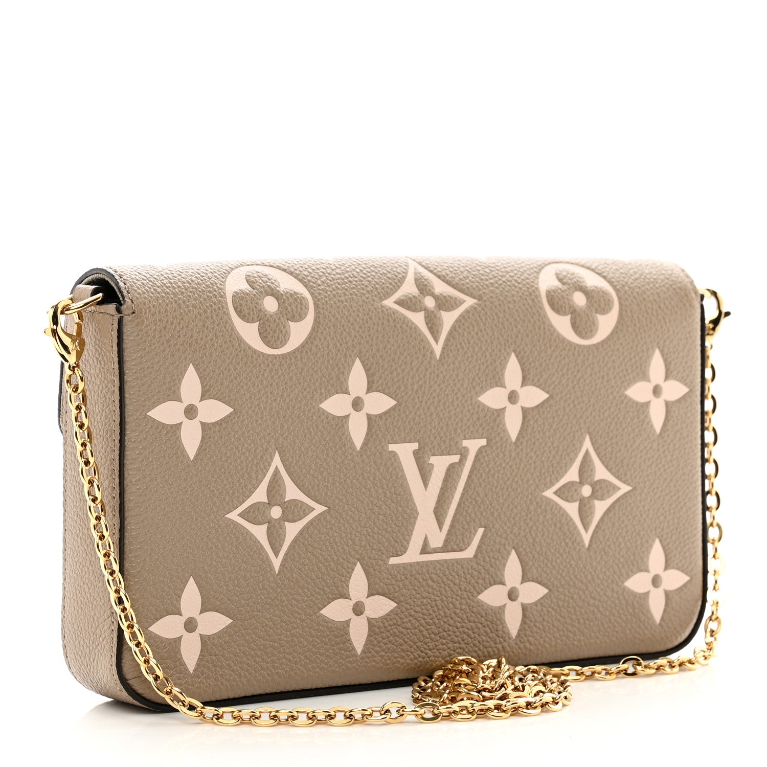 Louis Vuitton Empreinte Monogram Giant Felicie Pochette Tourterelle Creme 3 of 9