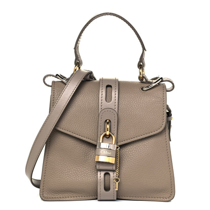 Chloe Shiny Grained Calfskin Small Aby Day Shoulder Bag Motty Grey 1 of 9