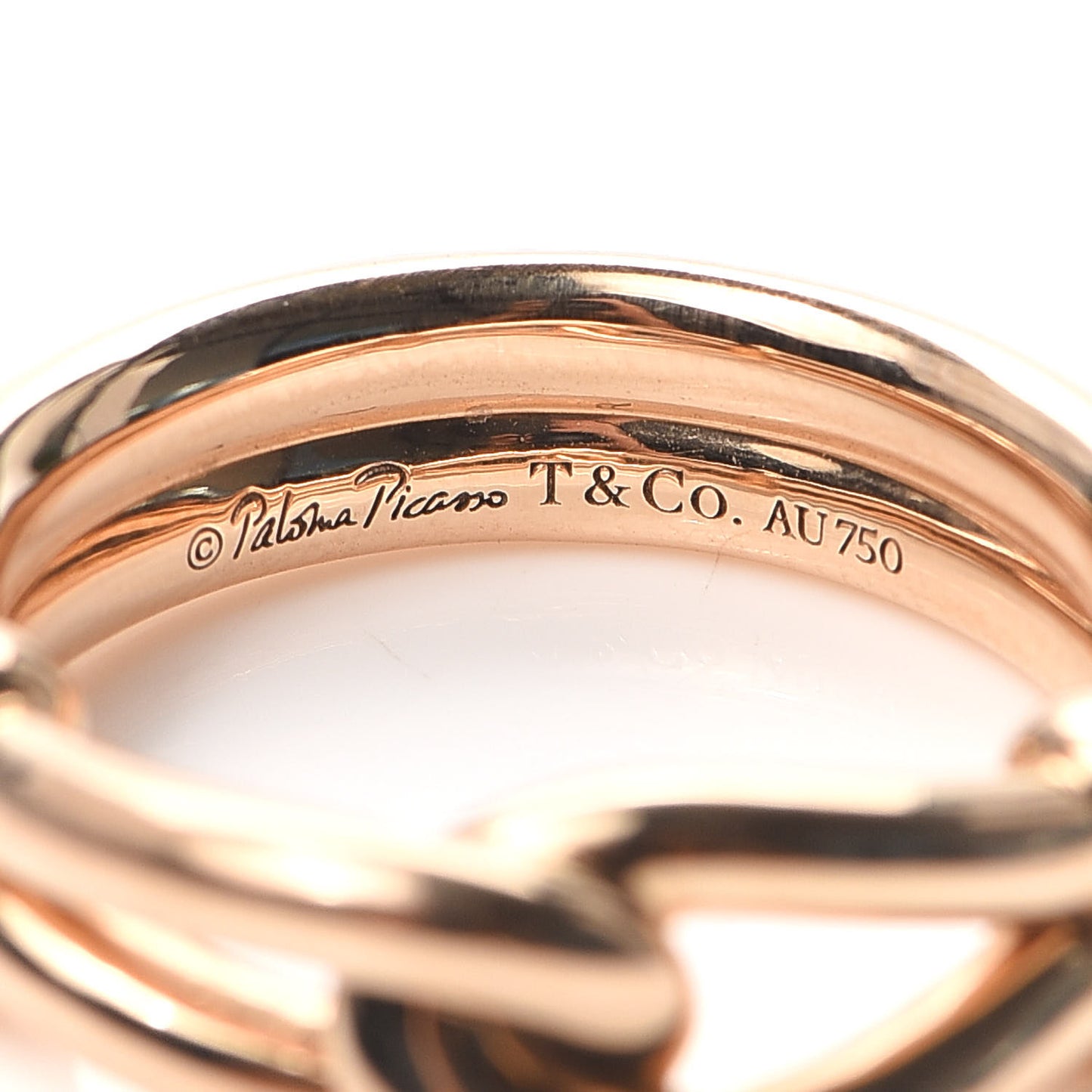 18K Rose Gold Paloma Picasso Knot Ring 57 8