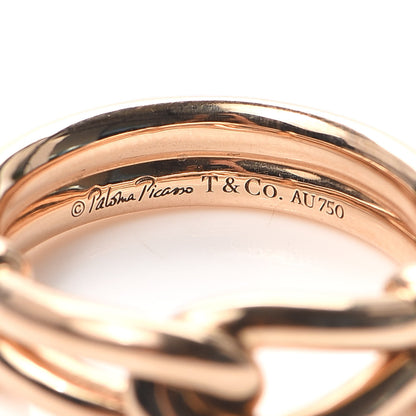 Tiffany 18K Rose Gold Paloma Picasso Knot Ring 57 8 4 of 4