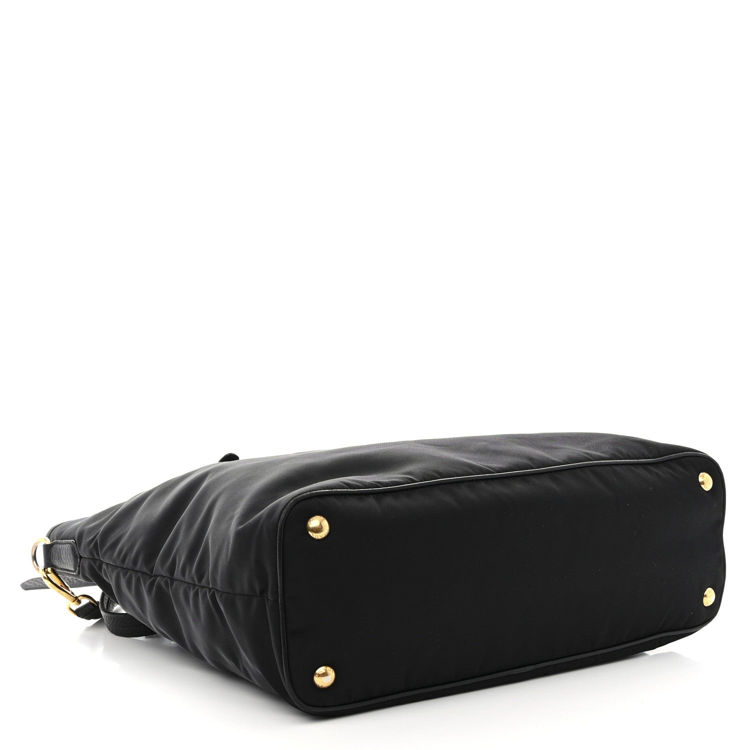 Prada Tessuto Nylon Vitello Daino Tote Black 4 of 13