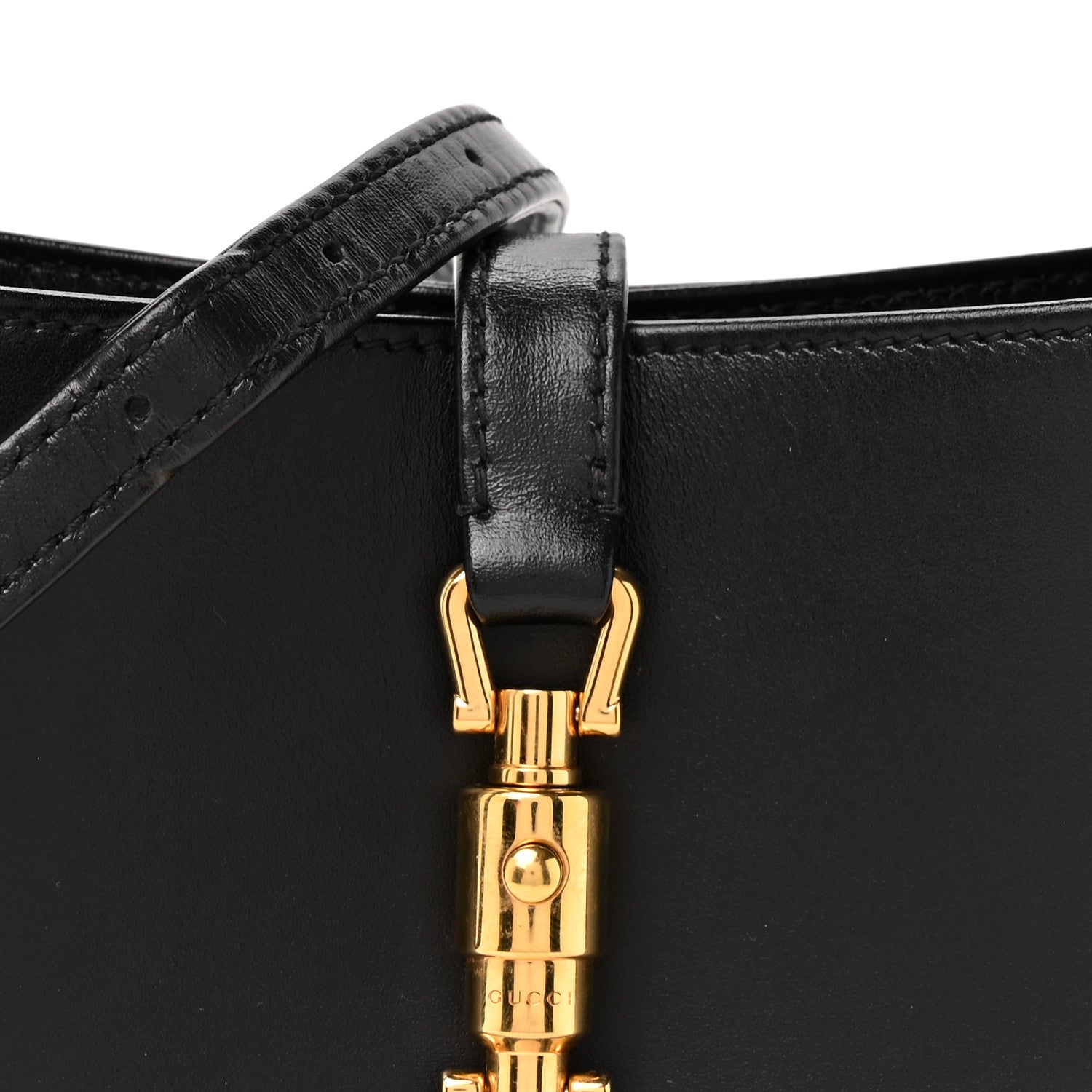 Gucci Boarded Dyana Lux Calfskin Mini Jackie 1961 Hobo Black 8 of 10