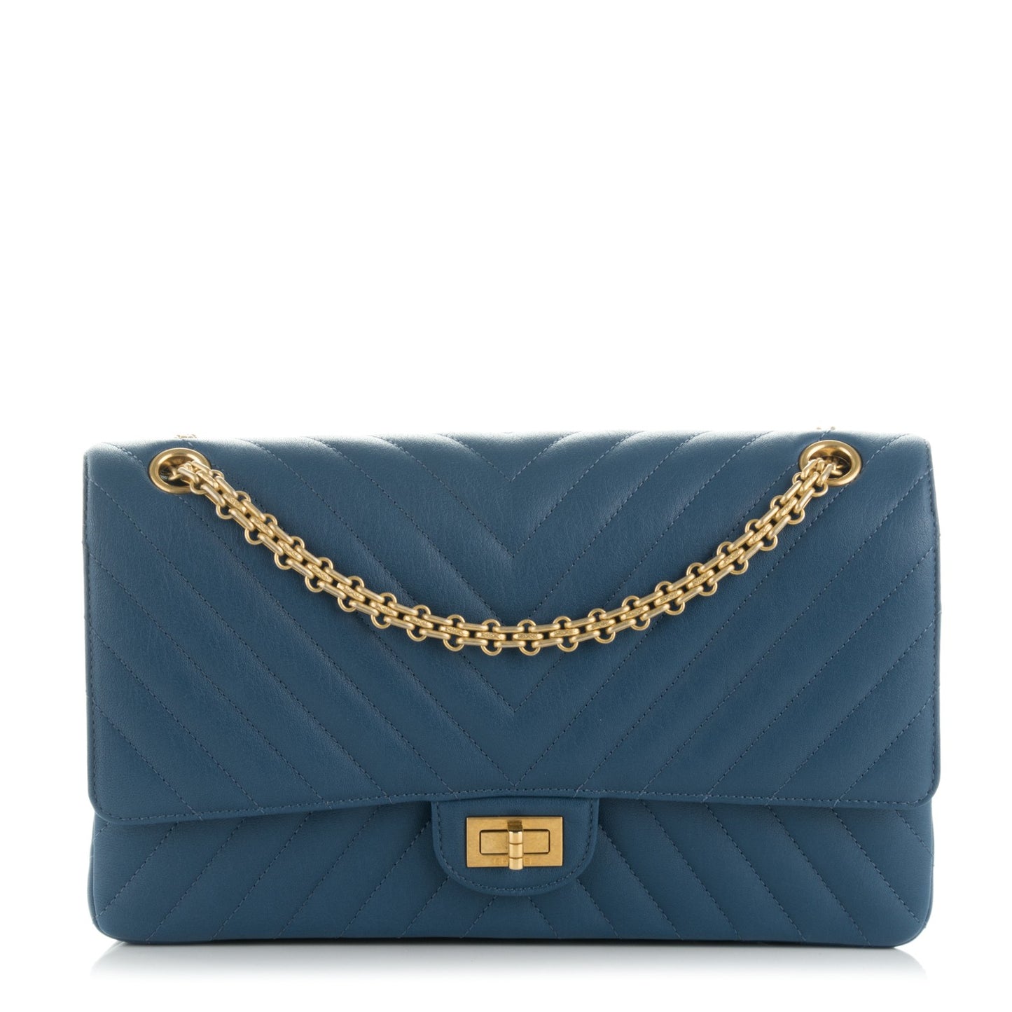 Sheepskin Chevron Quilted 2.55 Reissue 226 Flap Blue
