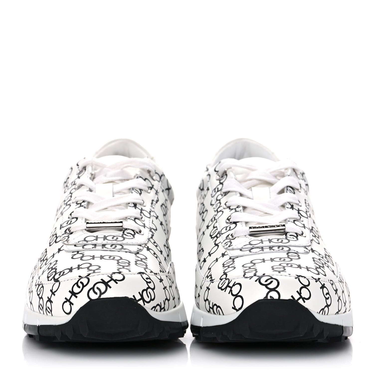 Jimmy Choo Nappa Monza Light Sneakers 38 Black White 2 of 8