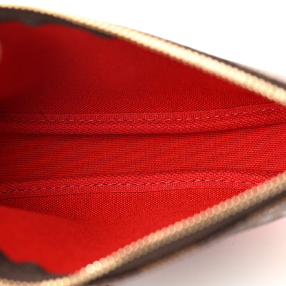 Louis Vuitton Damier Ebene 2019 Christmas Animation Mini Pochette Accessories Red 5 of 6