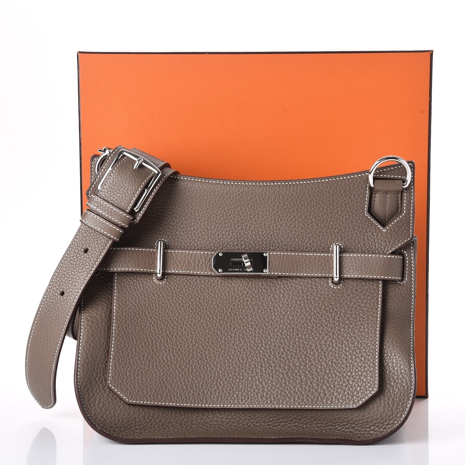 Hermes Taurillon Clemence Jypsiere 31 Etoupe 8 of 8