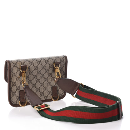 Gucci GG Supreme Web Totem Three Piece Monogram Shoulder Bag in Dark Brown 3 of 12