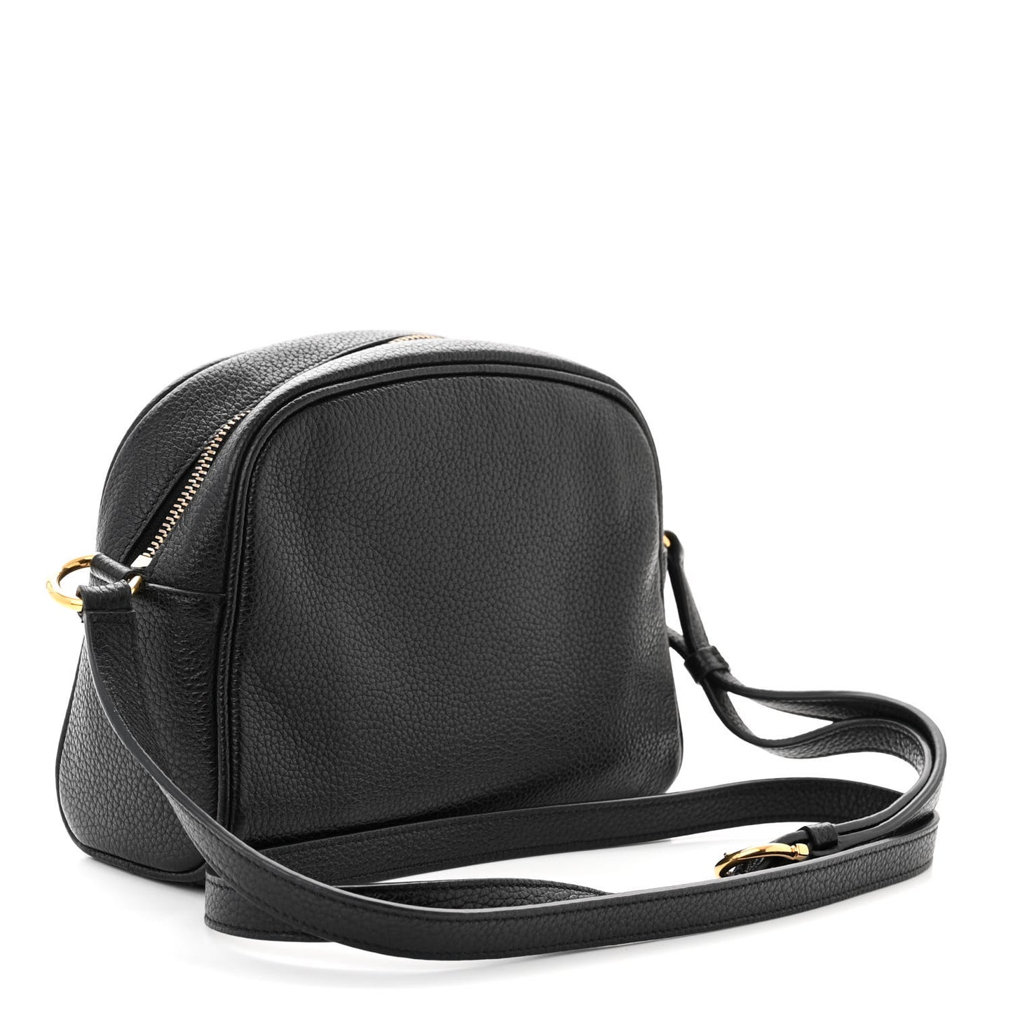 Calfskin Travel Camera Crossbody Bag Black