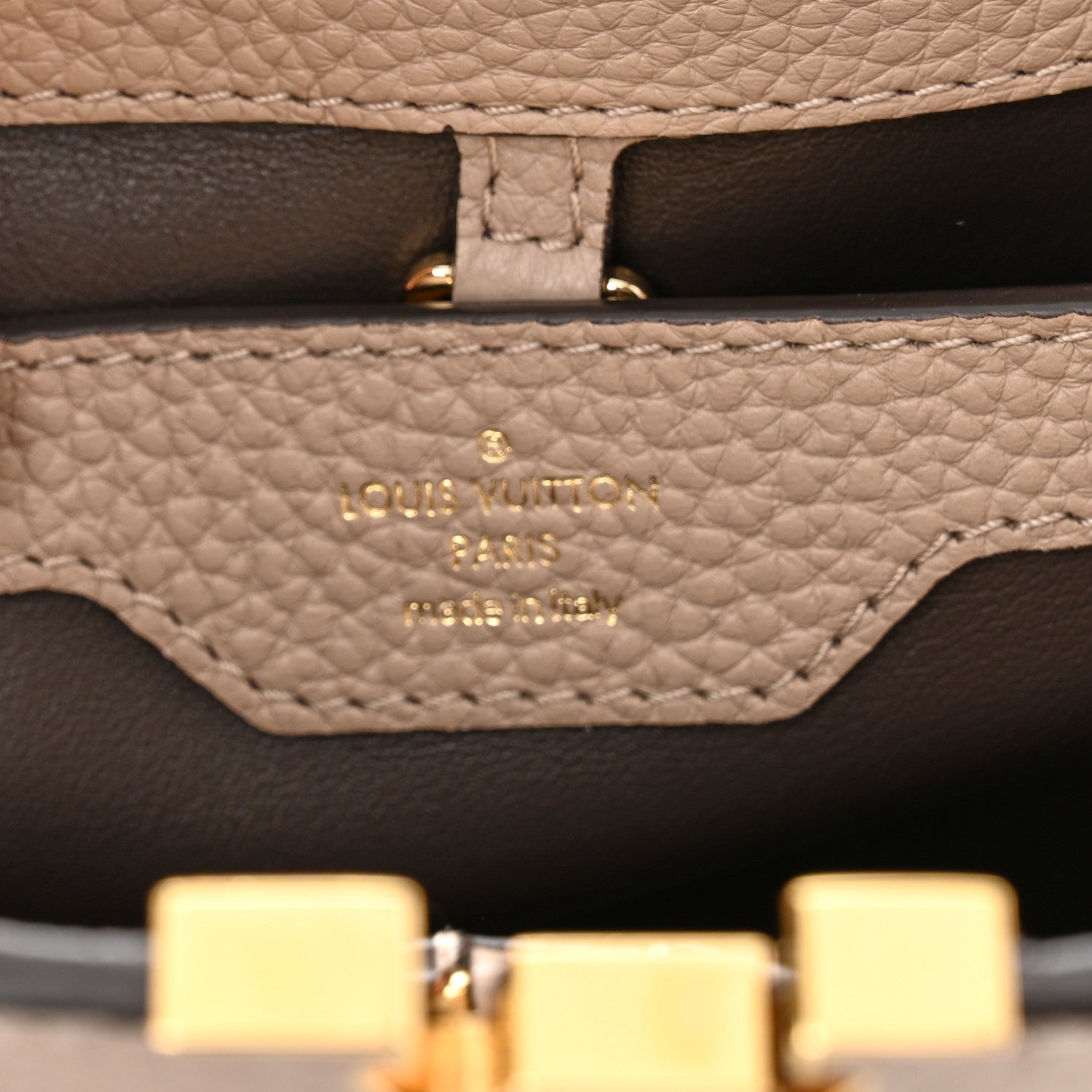 Louis Vuitton Taurillon Capucines BB Galet 6 of 9