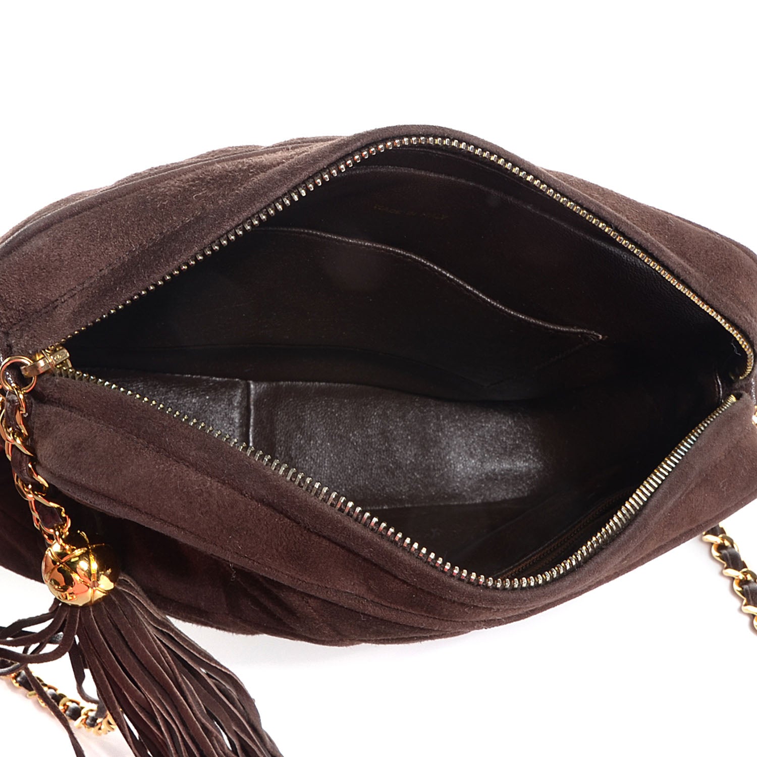 Chanel Suede Tassel Camera Case Brown 5 of 7