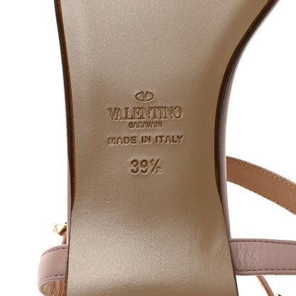 Valentino Garavani Calfskin Rockstud Ankle T-Strap Flat Sandals 39.5 Water Rose 8 of 9