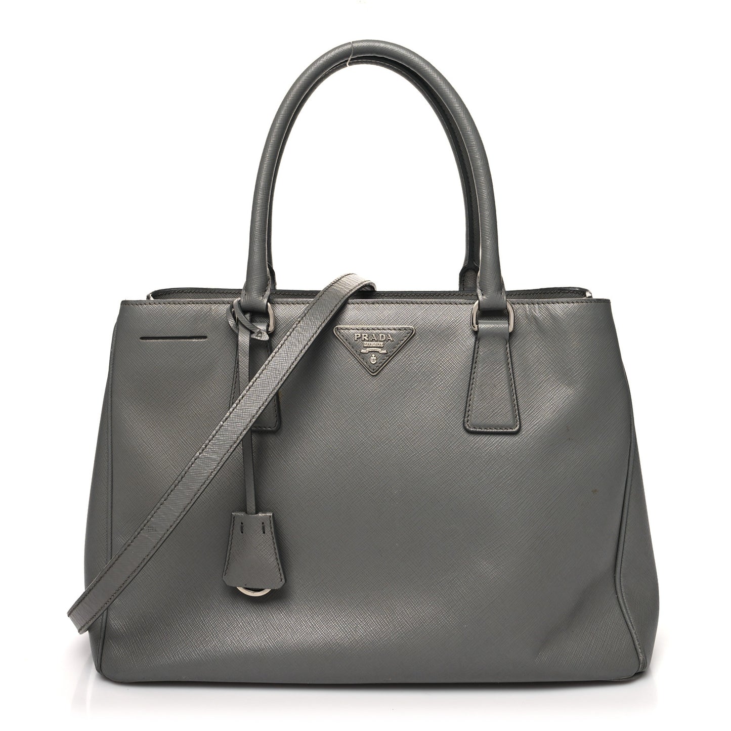 Saffiano Medium Galleria Double Zip Tote Marmo